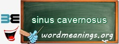 WordMeaning blackboard for sinus cavernosus